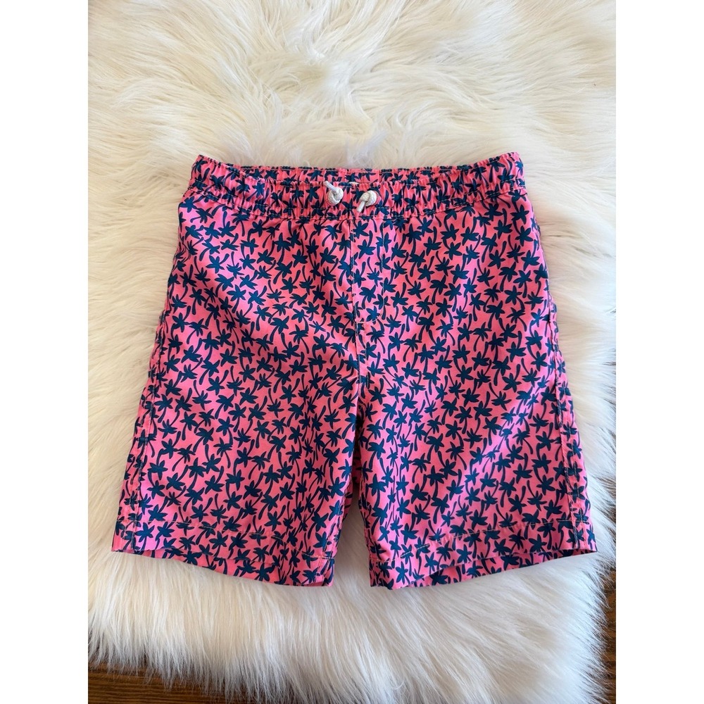 Lands End medium‎ 5/6 swim shorts palm design
